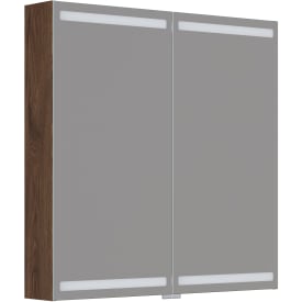 Dansani Luna Level spejlskab, 80x80 cm, brun eg