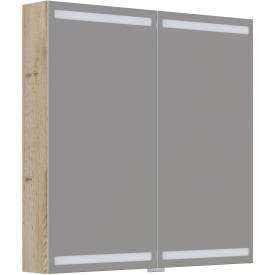 Dansani Luna Level spejlskab, 80x80 cm, eg