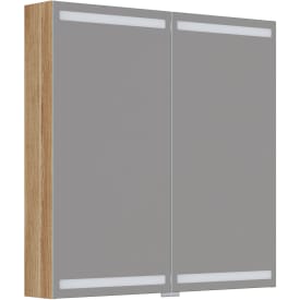 Dansani Luna Level spejlskab, 80x80 cm, eg