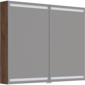 Dansani Inzo Level speilskap, 80x100 cm, brun eik