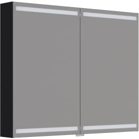 Dansani Luna Level spejlskab, 80x100 cm, sort eg