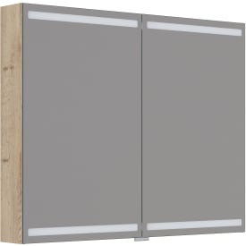 Dansani Luna Level spejlskab, 80x100 cm, eg