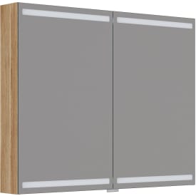Dansani Luna Level spejlskab, 80x100 cm, eg