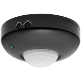 Bevægelsessensor PIR 360° loft montage sort IP20