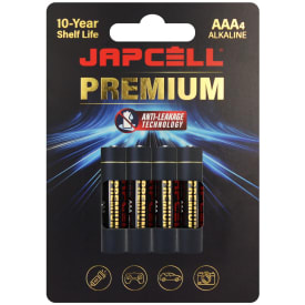 Japcell Premium alkaline AAA/LR03 batteri, 4 stk.