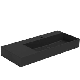 Lavabo Elegance SQ 102 L håndvask, 102x40 cm, mat sort