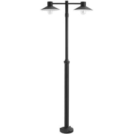 Norlys Lund 275 stolpelampe, LED max 2x9W, E27, IP55, sort