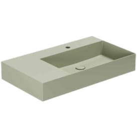 Lavabo Elegance SQ 81 R håndvask, 81x46 cm, mat grøn
