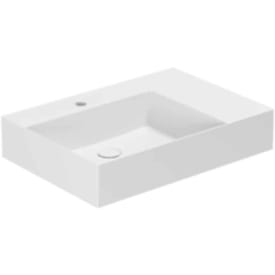 Lavabo Elegance SQ 65 R servant, 65x45 cm, høyre, matt hvit