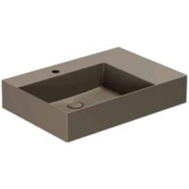 Lavabo Elegance SQ 65 R servant, 65x45 cm, høyre, matt brun