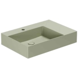 Lavabo Elegance SQ 65 R håndvask, 65x45 cm, højre, mat grøn