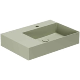 Lavabo Elegance SQ 65 L håndvask, 65x45 cm, venstre, mat grøn