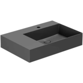 Lavabo Elegance SQ 65 L tvättställ, 65x45 cm, vänster, matt svart
