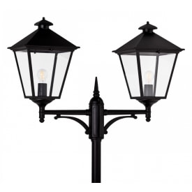 Norlys London 492 stolpelampe, LED max 2x11W, E27, IP54, hvit