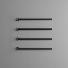 Scandtap Cozied M4 håndklædetørrer, el, 4 stænger, sort