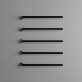 Scandtap Cozied M5 håndklædetørrer, el, 5 stænger, sort