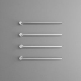 Scandtap Cozied M4 håndklædetørrer, el, 4 stænger, børstet stål