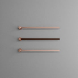 Scandtap Cozied M3 håndklædetørrer, el, 3 stænger, børstet kobber