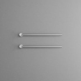 Scandtap Cozied M2 håndklædetørrer, el, 2 stænger, børstet stål