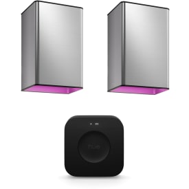 Philips Hue Resonate udendørs væglamper med Bridge Pro, aluminium, 2-pak