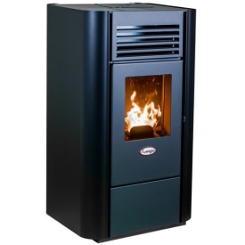 Langå Delia træpilleovn 912x505x485 mm, 8 kW, sort