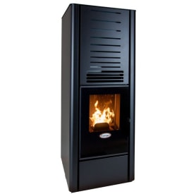 Langå Karen træpilleovn 1265x440x505 mm, 8 kW, bordeaux