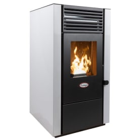 Langå Marisa træpilleovn, varmeflytning, 7,5 kW, hvid