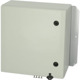 Arca Veggskap PC 500x500x210 med grått lokk 2 låser hengsel med plate