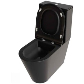 Lavabo Forma toilet, back-to-wall, uden skyllekant, mat sort