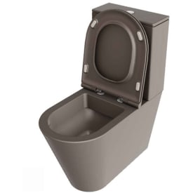 Lavabo Forma toalett, back-to-wall, utan spolkant, matt brun
