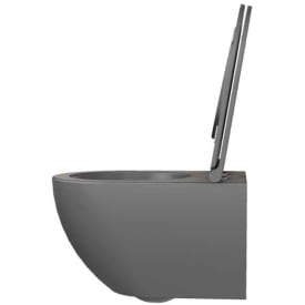Lavabo Comoda væghængt toilet, uden skyllekant, mat antracit
