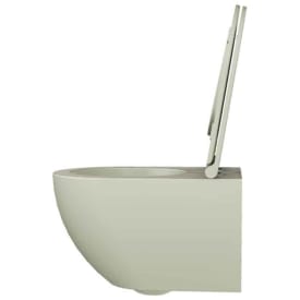 Lavabo Comoda væghængt toilet, uden skyllekant, mat grøn