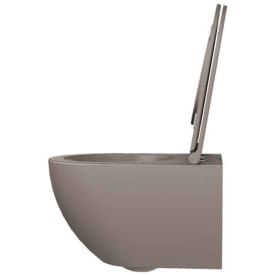 Lavabo Comoda væghængt toilet, uden skyllekant, mat brun