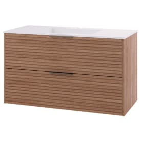 Linn Bad Silje servantskap, 2 skuffer, 100x45,7x57 cm, eik