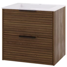 Linn Bad Silje servantskap, 2 skuffer, 60x45,7x57 cm, mørk eik