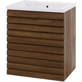 Linn Bad Selma servantskap, 2 skuffer, 60x45,7x66,8 cm, mørk eikestav