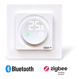 DEVIreg Display Connect termostat, Zigbee & Bluetooth, hvid