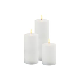 Sirius Sille utomhus LED-blockljus, batteri, vitt, 3-pack