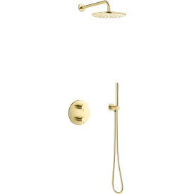 Damixa Silhouet HS1 brusesæt, vandbesparende, poleret messing