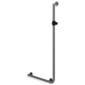 Hewi 900 L støttegreb/brusestang, 60x125 cm, venstre, mat grå/sort