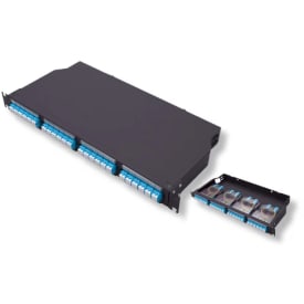 19" Patch boks 1 HE for 4 FS kassetter Lan-optic FS4M1