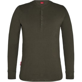 Engel Extend langærmet Grandad T-shirt, Forest green, L