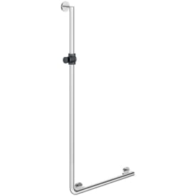 Hewi 900 L støttegreb/brusestang, 60x125 cm, højre, krom/grå