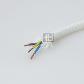 100 meter Stofledning 3G0,75 hvid, S100