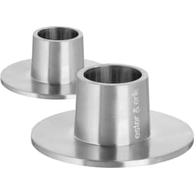 Ester & Erik ljusstakar, borstad silver, 2-pack