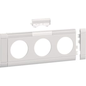 5 stk Ecoline afdæk H=80mm, med opmærk for tripel stikkontakt RAL9016