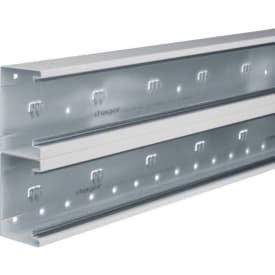 4 meter Installationskanalbund BRS65210D i stål 68x210mm RAL 9016