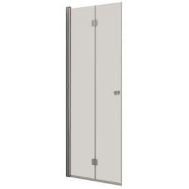 Dansani Match dusjdør, modell B, 87 cm, klart glass, krom profil