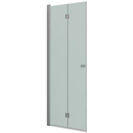 Dansani Match dusjdør, modell B, 87 cm, frostet glass, satin profil