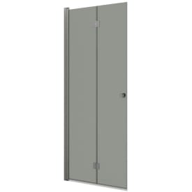 Dansani Match brusedør, model B, 97 cm, frostet glas, satin profil